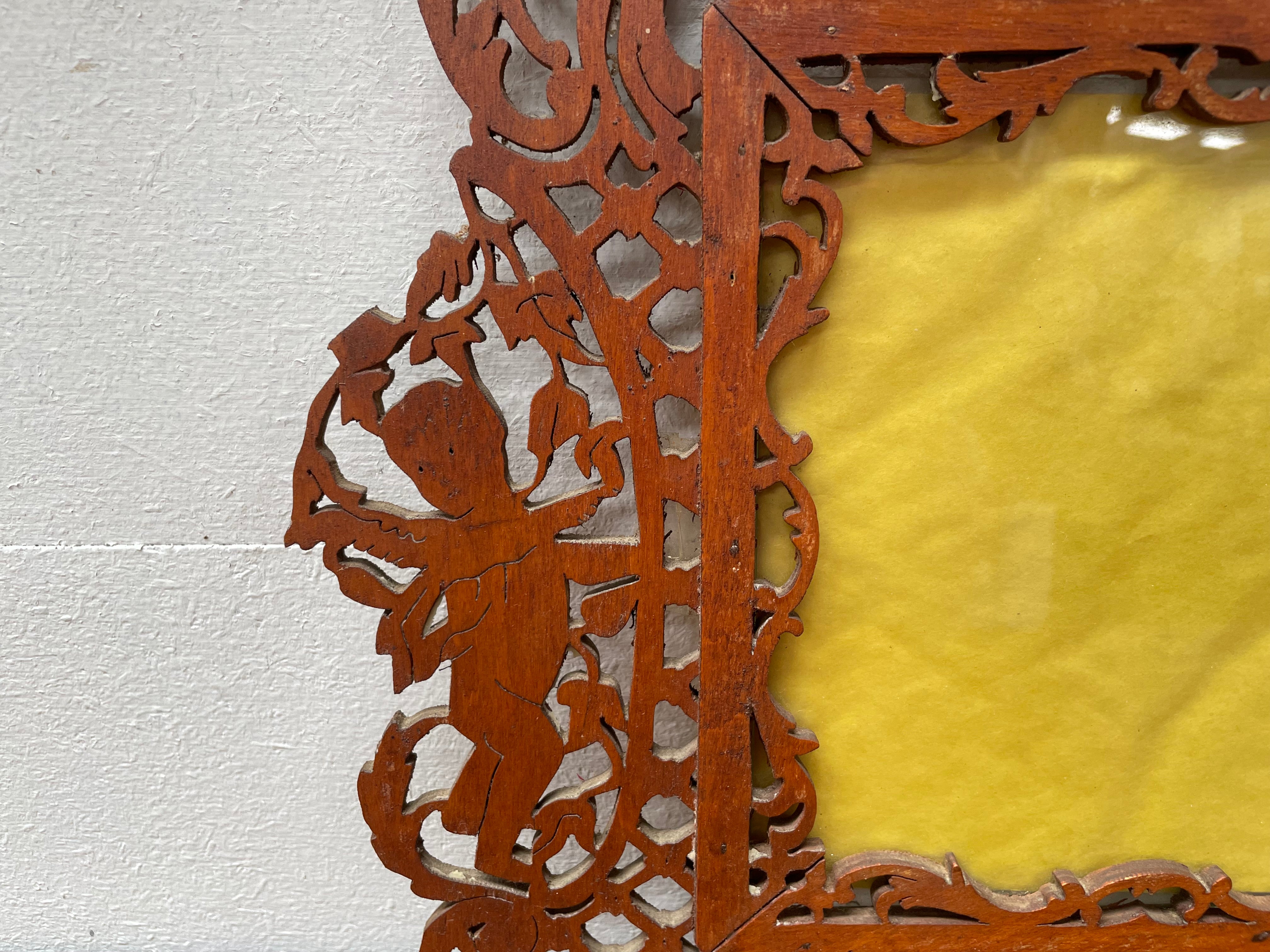 Antique Wooden Fretwork Picture Frame Featuring Cherubs | Antique & Vintage | Moonee Ponds Antiques | Australia Wide Delivery