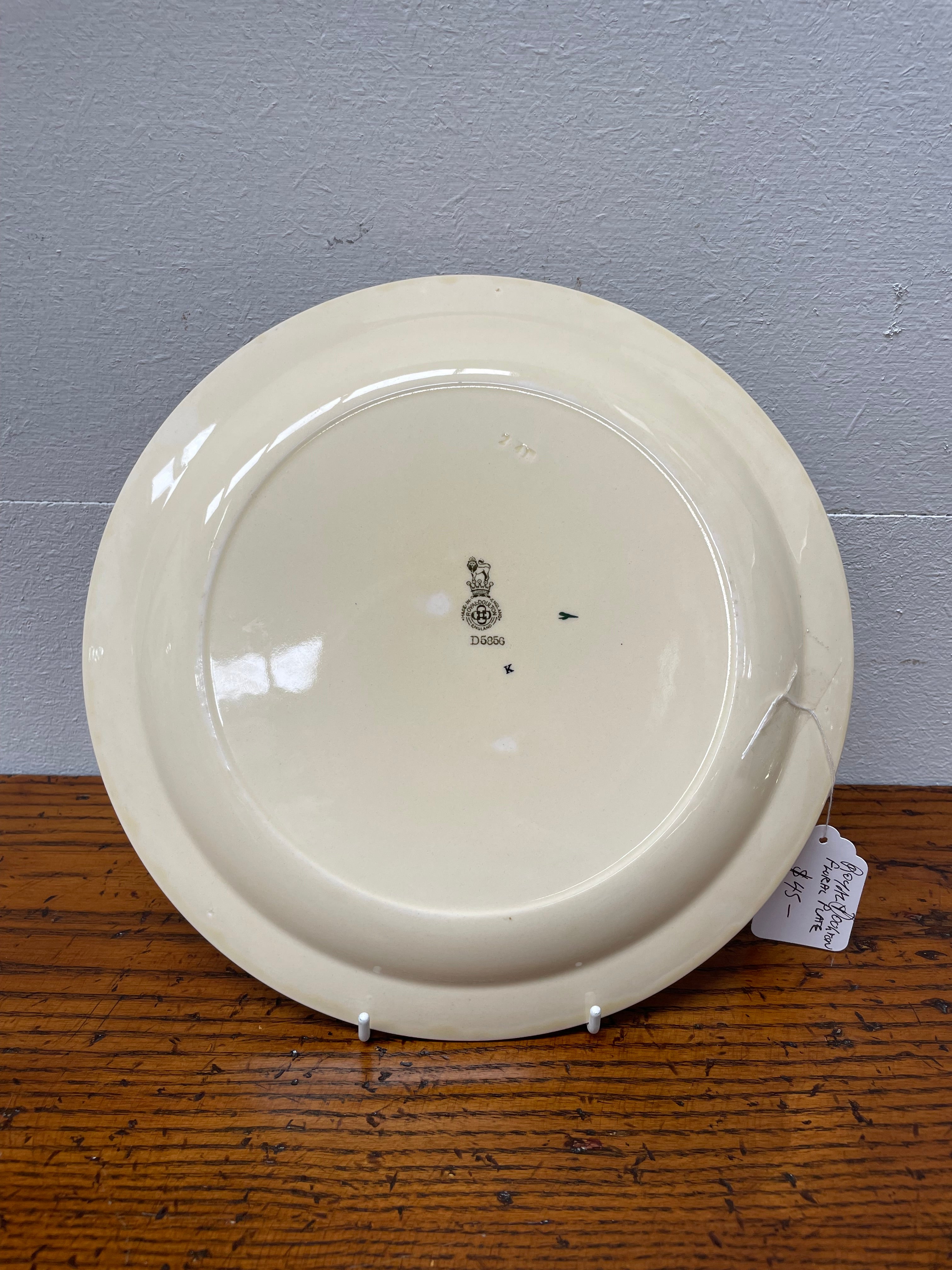 Royal Doulton Floral Plate | Antique & Vintage | Moonee Ponds Antiques | Australia Wide Delivery