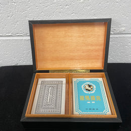 Vintage Leather Cards Box