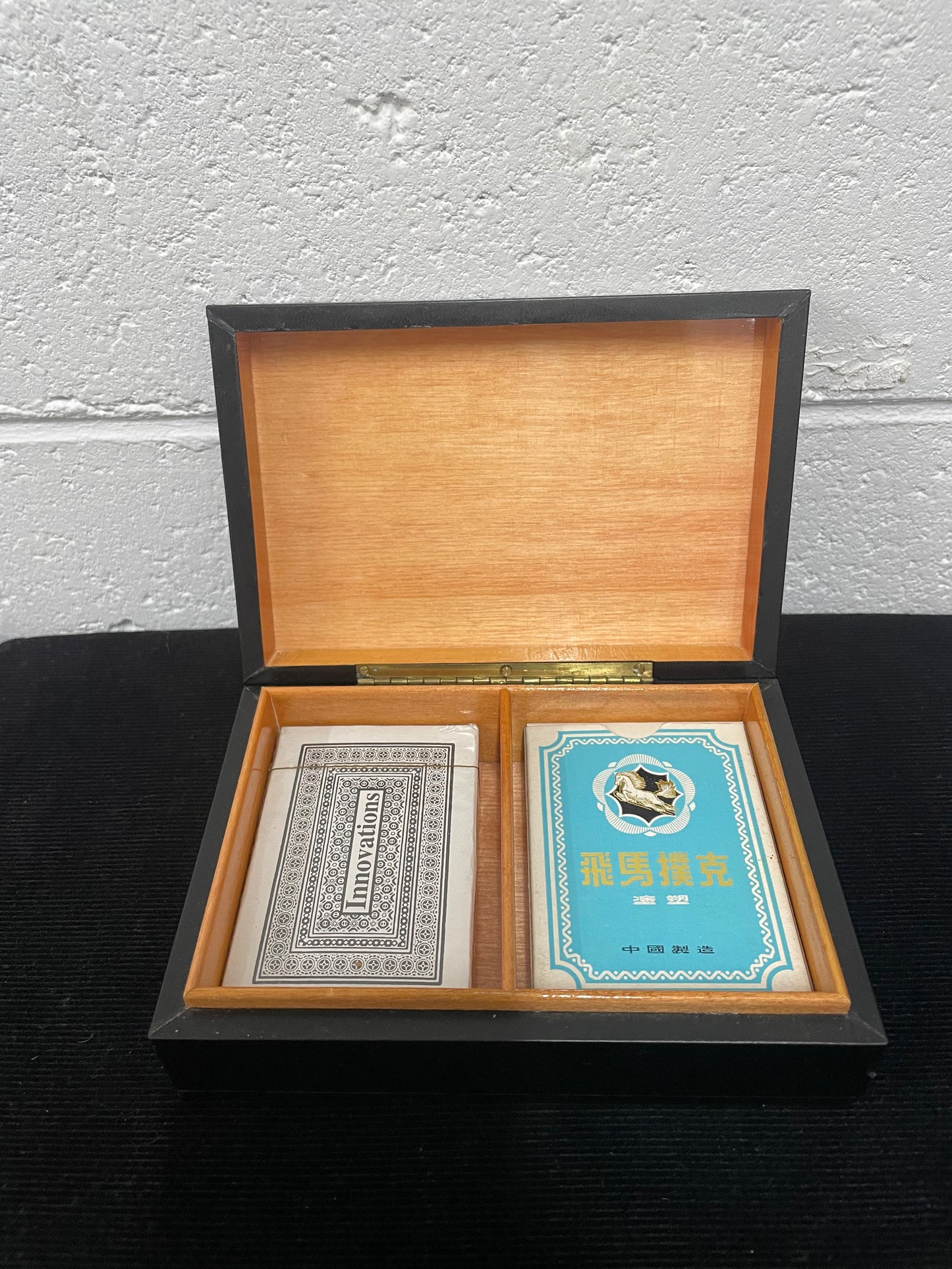 Vintage Leather Cards Box