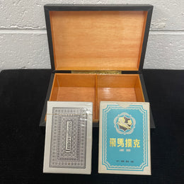 Vintage Leather Cards Box