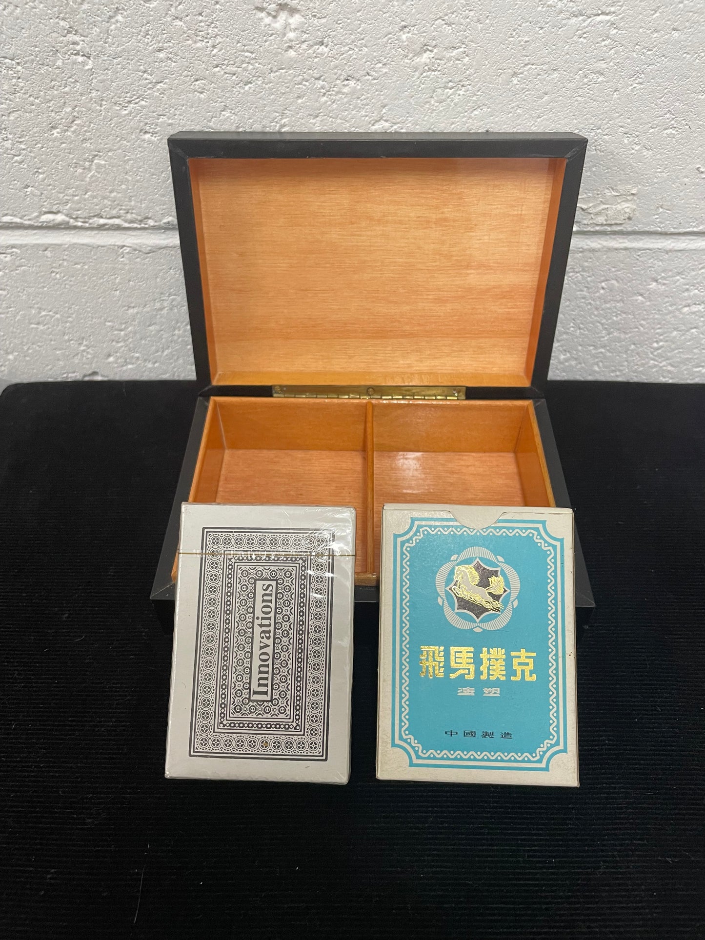 Vintage Leather Cards Box