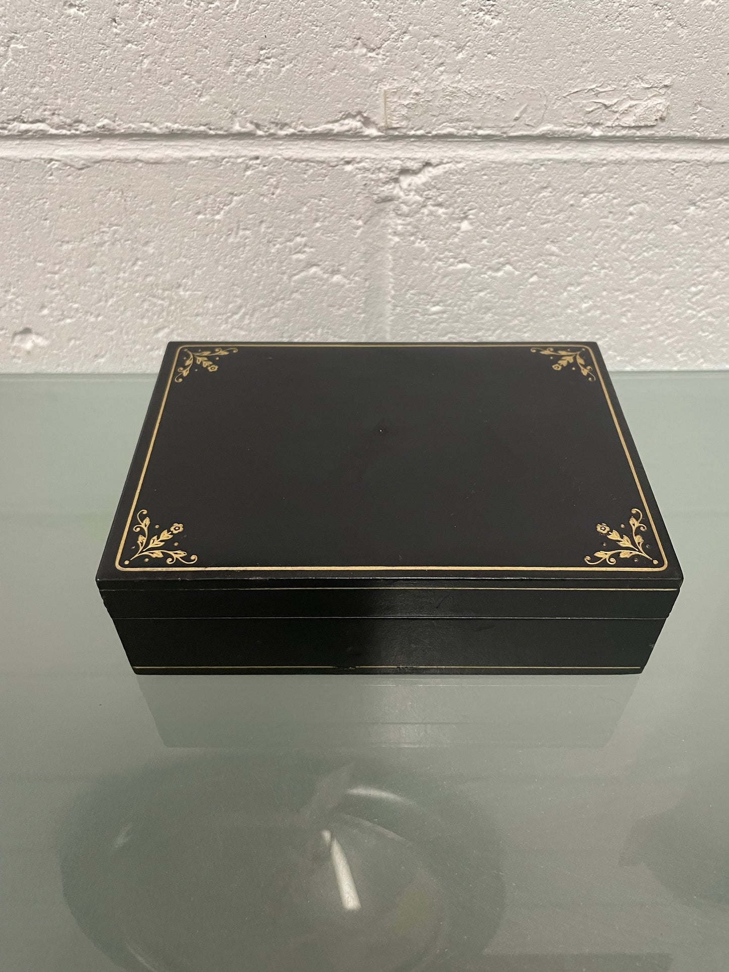 Vintage Leather Cards Box