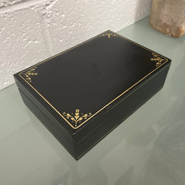 Vintage Leather Cards Box