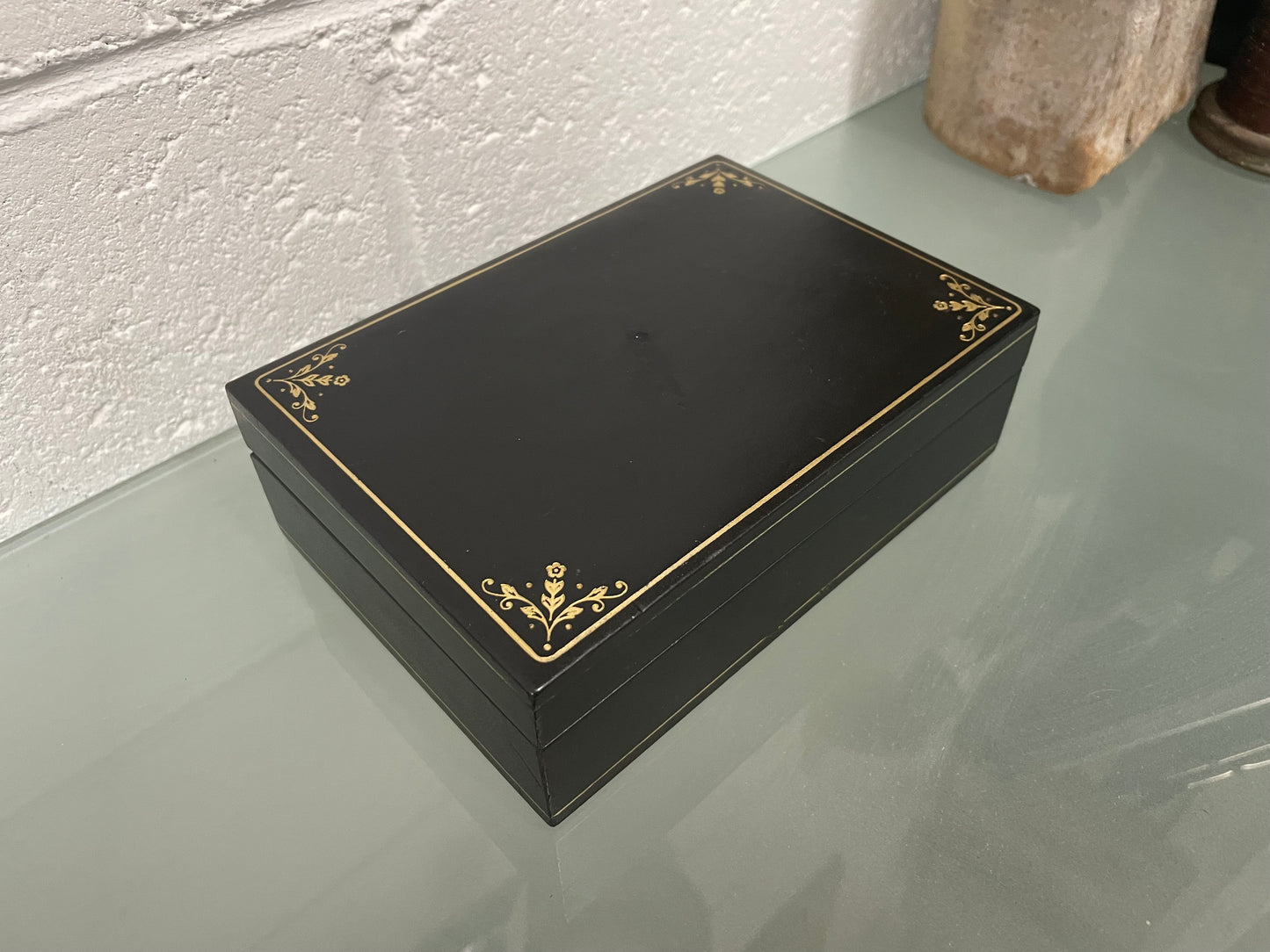 Vintage Leather Cards Box