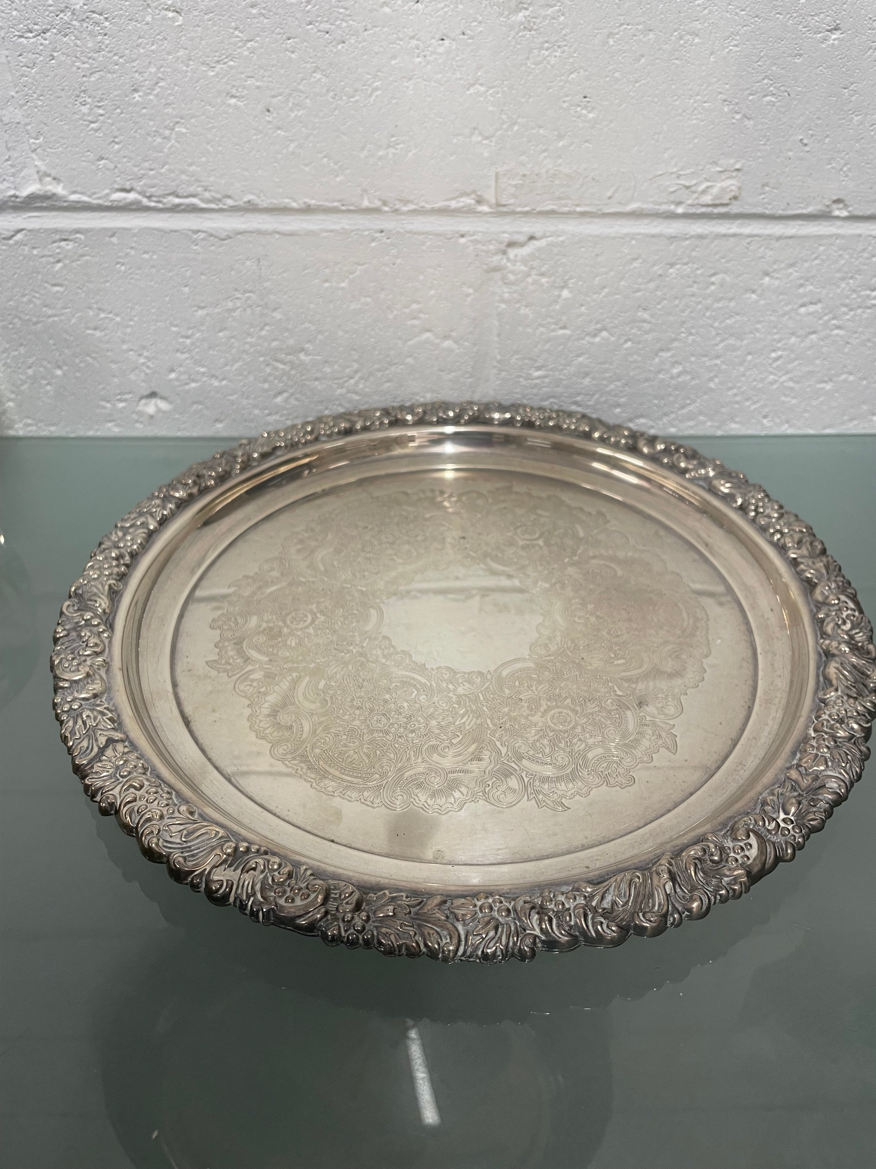 Hecworth Sheffield Plate Serving Tray | Antique & Vintage | Moonee Ponds Antiques | Australia Wide Delivery