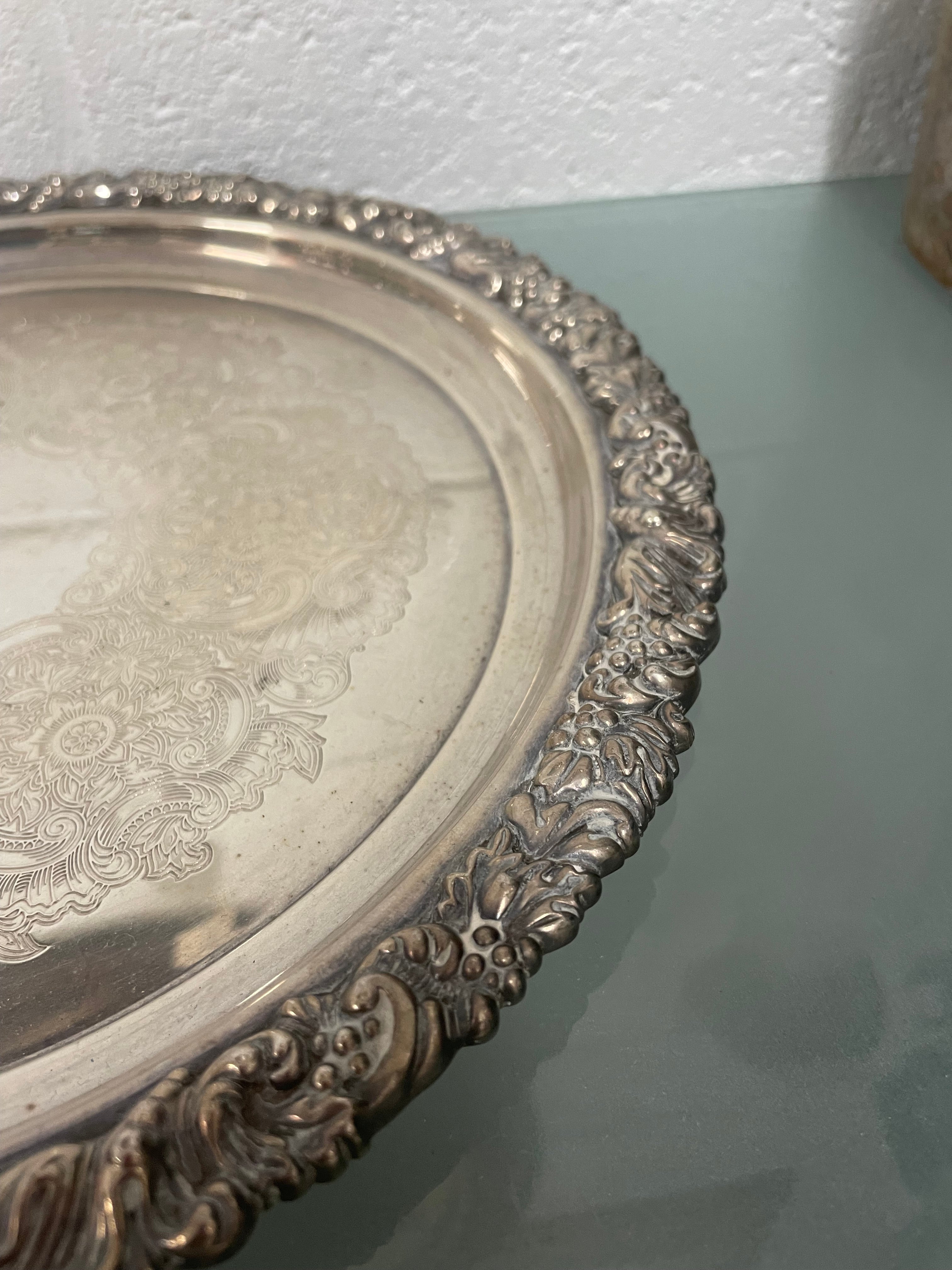 Hecworth Sheffield Plate Serving Tray | Antique & Vintage | Moonee Ponds Antiques | Australia Wide Delivery