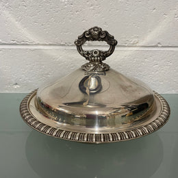 Vintage Heavy Sheffield Plate Silver Tureen