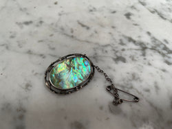 Antique Silver & Abalone Shell Brooch | Antique & Vintage | Moonee Ponds Antiques | Australia Wide Delivery