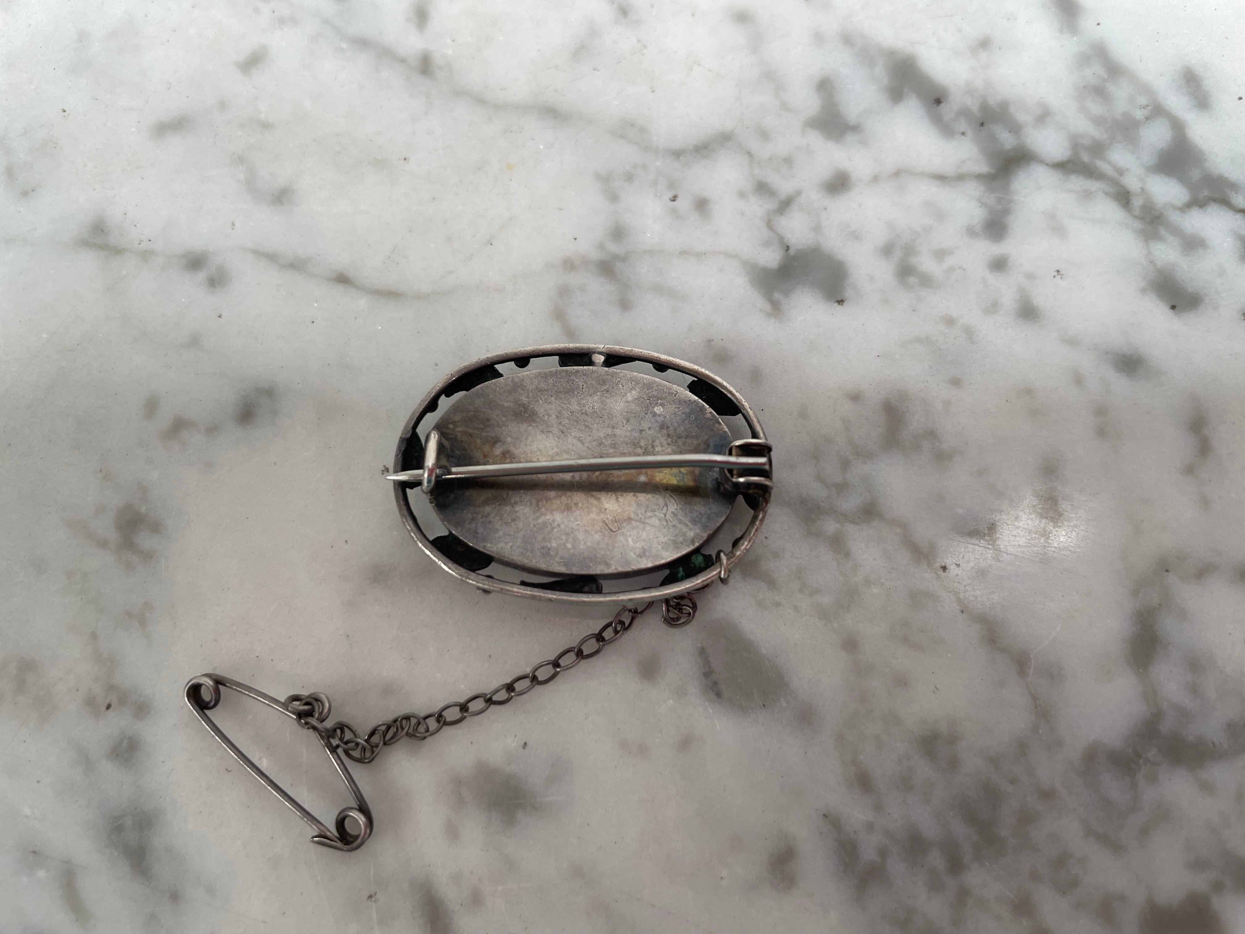 Antique Silver & Abalone Shell Brooch | Antique & Vintage | Moonee Ponds Antiques | Australia Wide Delivery