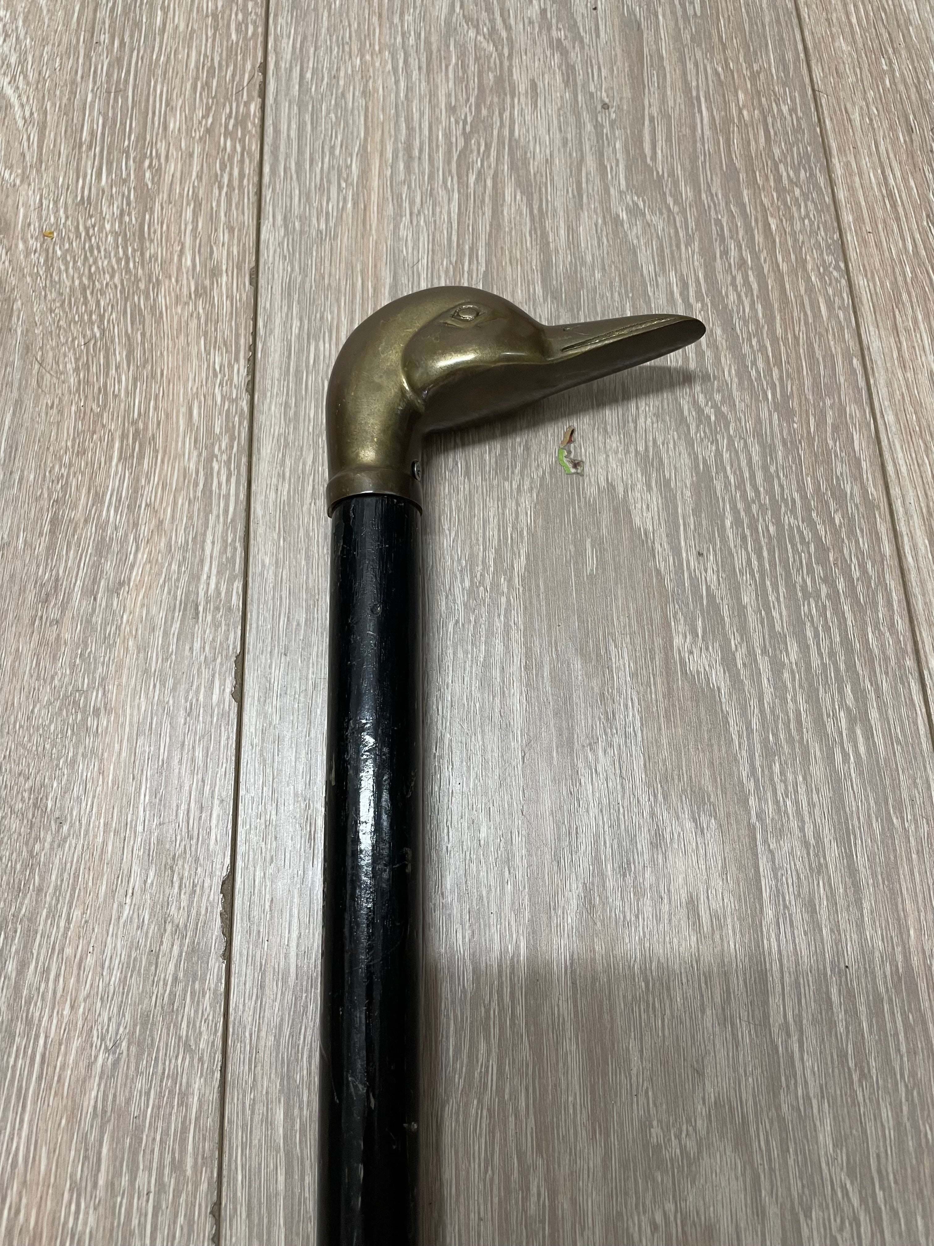 Vintage Victorian Style Walking Stick With Brass Duck Head | Antique & Vintage | Moonee Ponds Antiques | Australia Wide Delivery