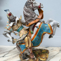 Vintage Hand Made "Arab on a Horse Warrior" by Eugenio Pattarino