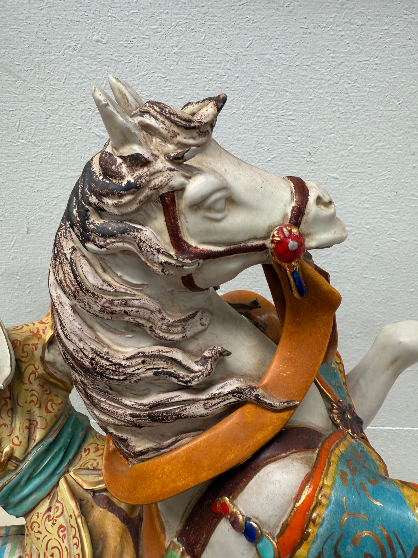 Vintage Hand Made "Arab on a Horse Warrior" by Eugenio Pattarino