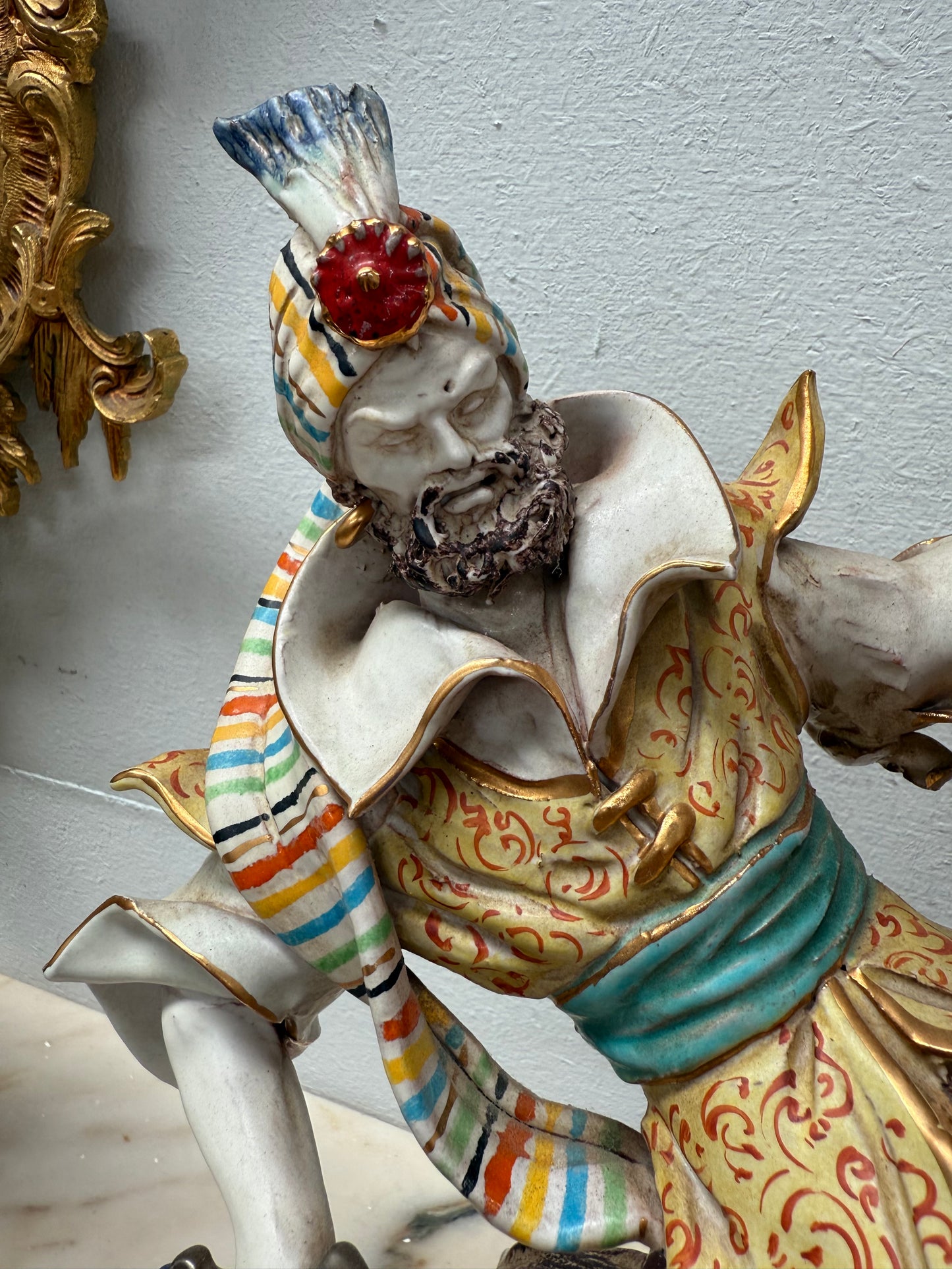 Vintage Hand Made "Arab on a Horse Warrior" by Eugenio Pattarino