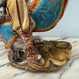 Vintage Hand Made "Arab on a Horse Warrior" by Eugenio Pattarino