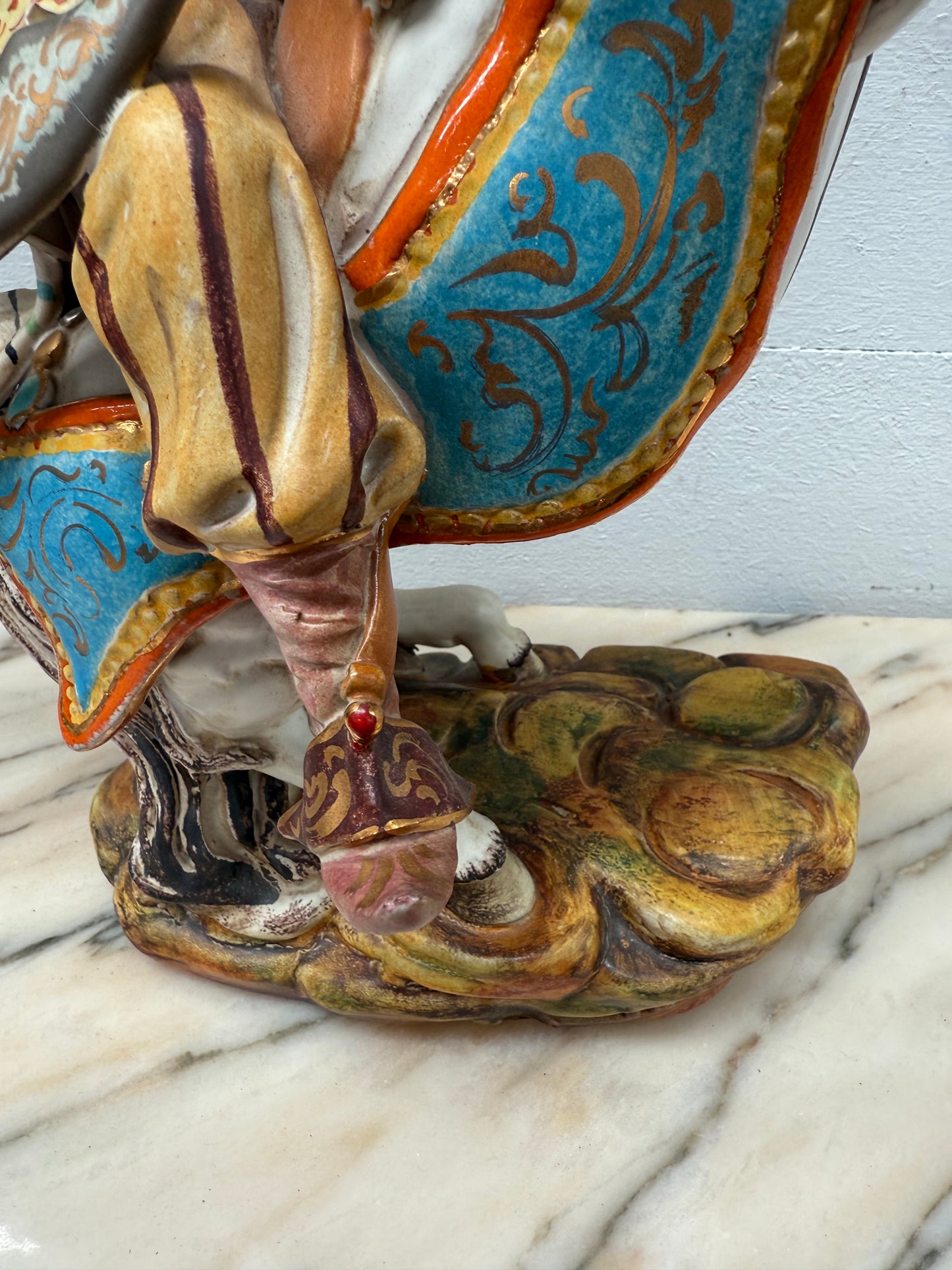 Vintage Hand Made "Arab on a Horse Warrior" by Eugenio Pattarino