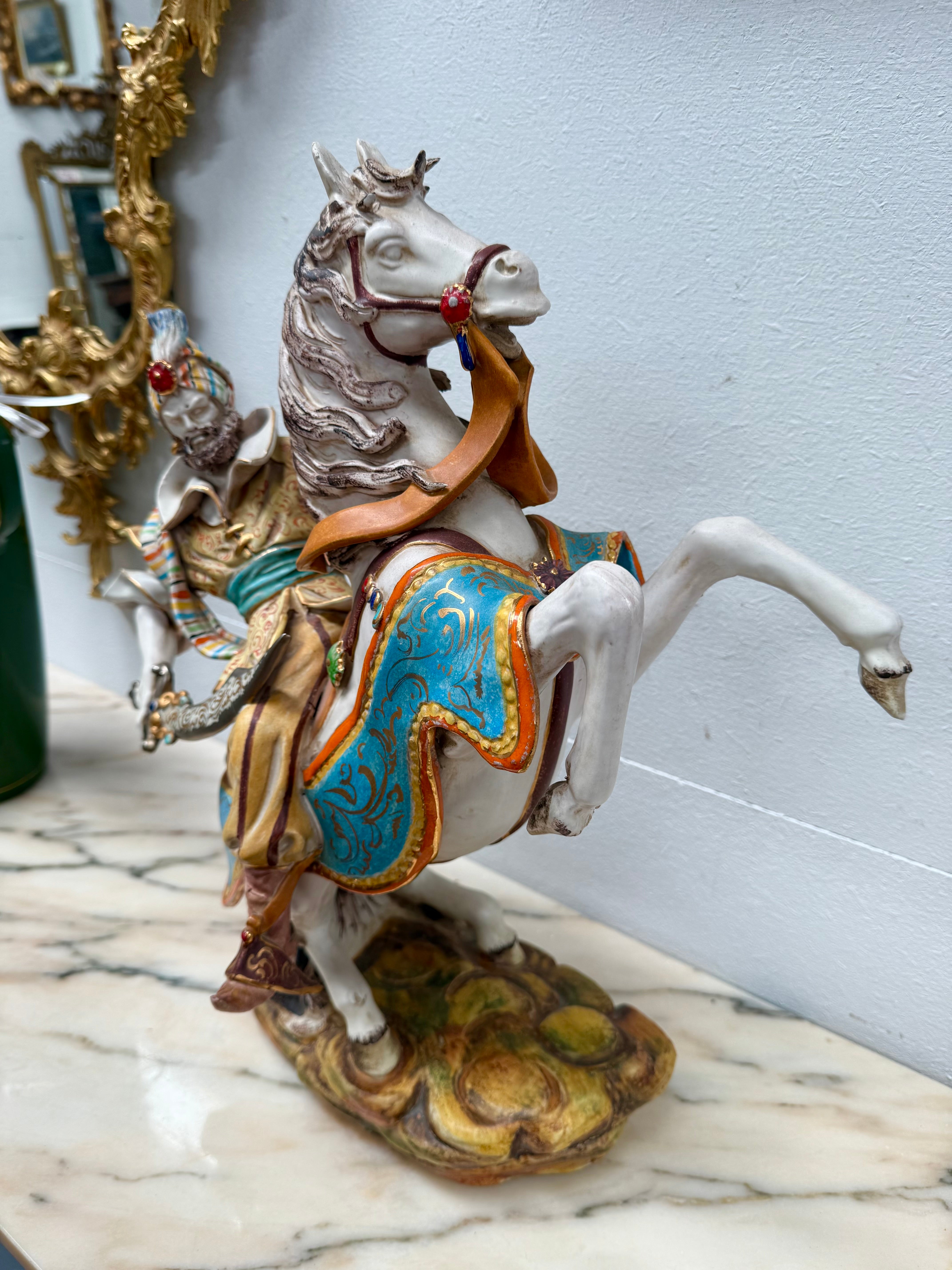 Vintage Hand Made "Arab on a Horse Warrior" by Eugenio Pattarino | Antique & Vintage | Moonee Ponds Antiques | Australia Wide