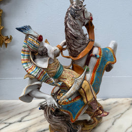 Vintage Hand Made "Arab on a Horse Warrior" by Eugenio Pattarino