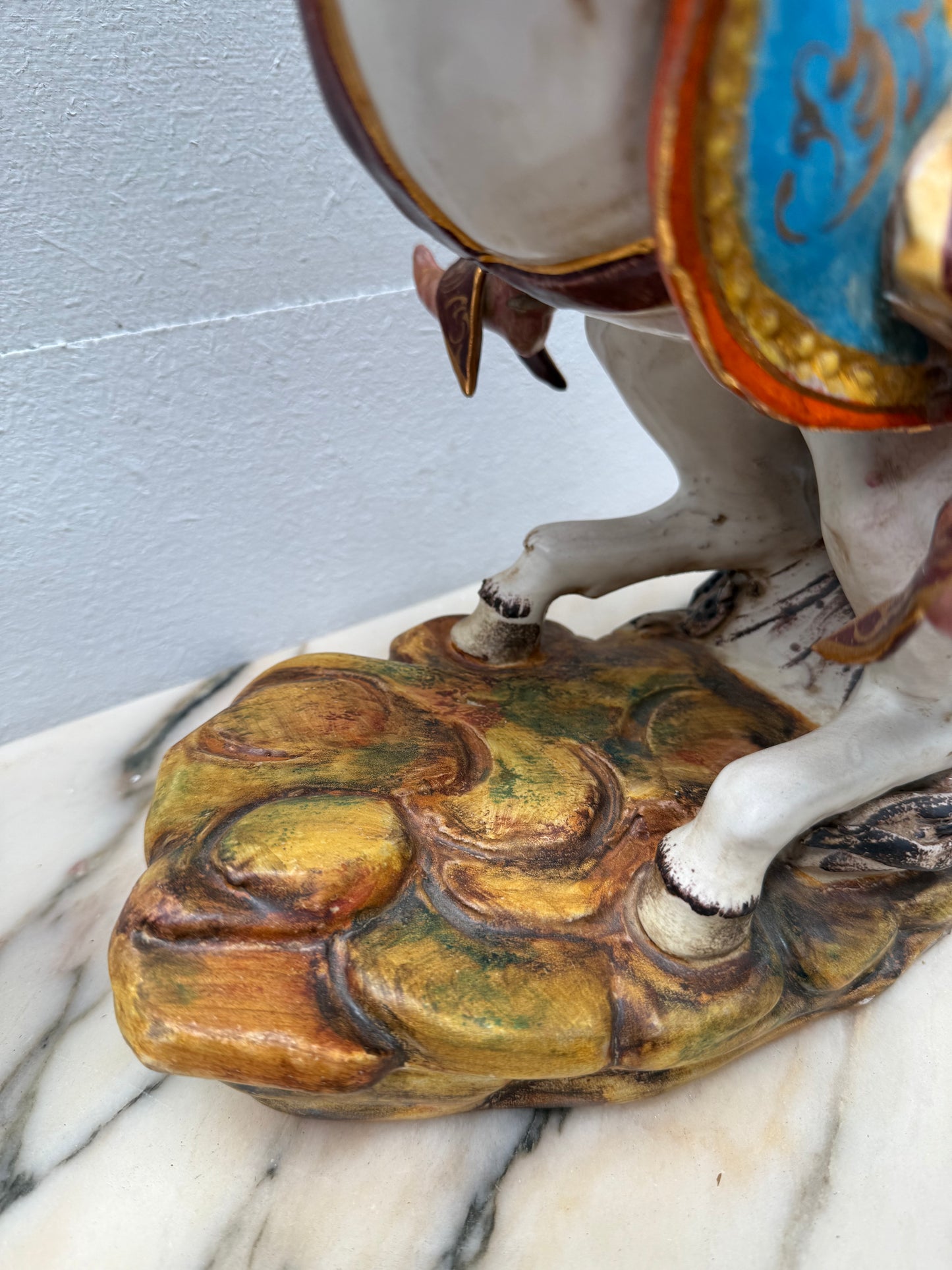 Vintage Hand Made "Arab on a Horse Warrior" by Eugenio Pattarino