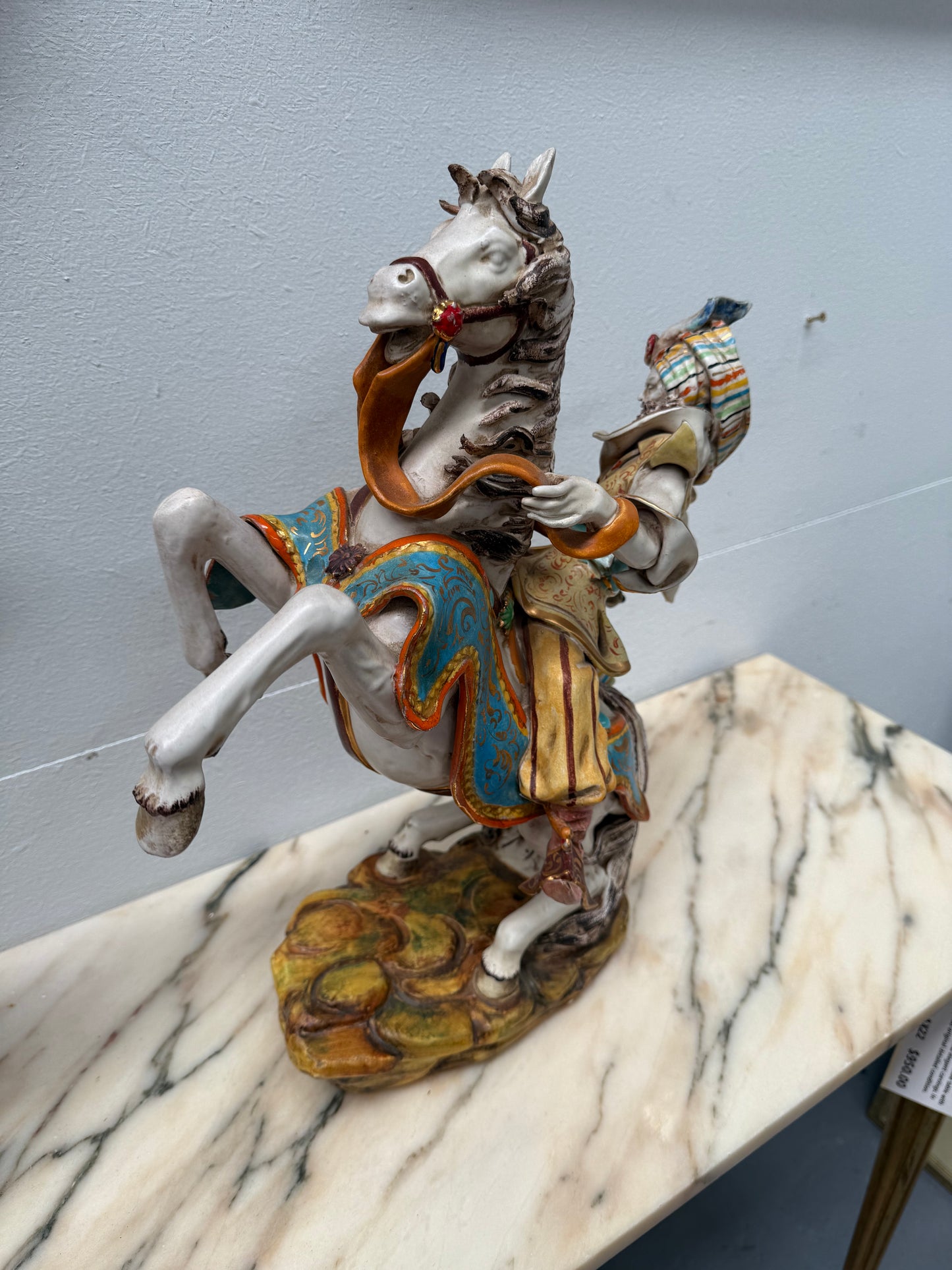 Vintage Hand Made "Arab on a Horse Warrior" by Eugenio Pattarino