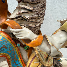 Vintage Hand Made "Arab on a Horse Warrior" by Eugenio Pattarino