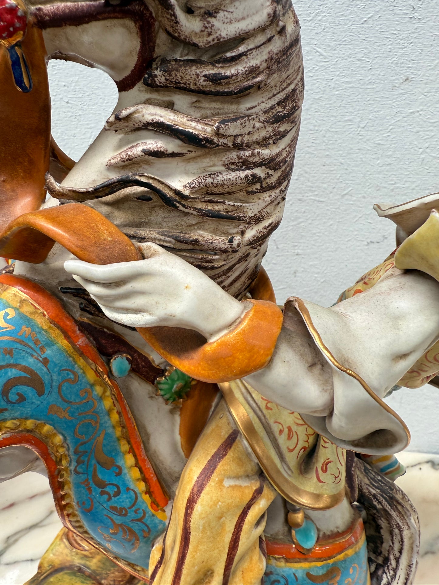 Vintage Hand Made "Arab on a Horse Warrior" by Eugenio Pattarino