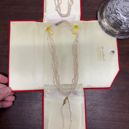 Vintage Set Of Rice Pearls In Original Box