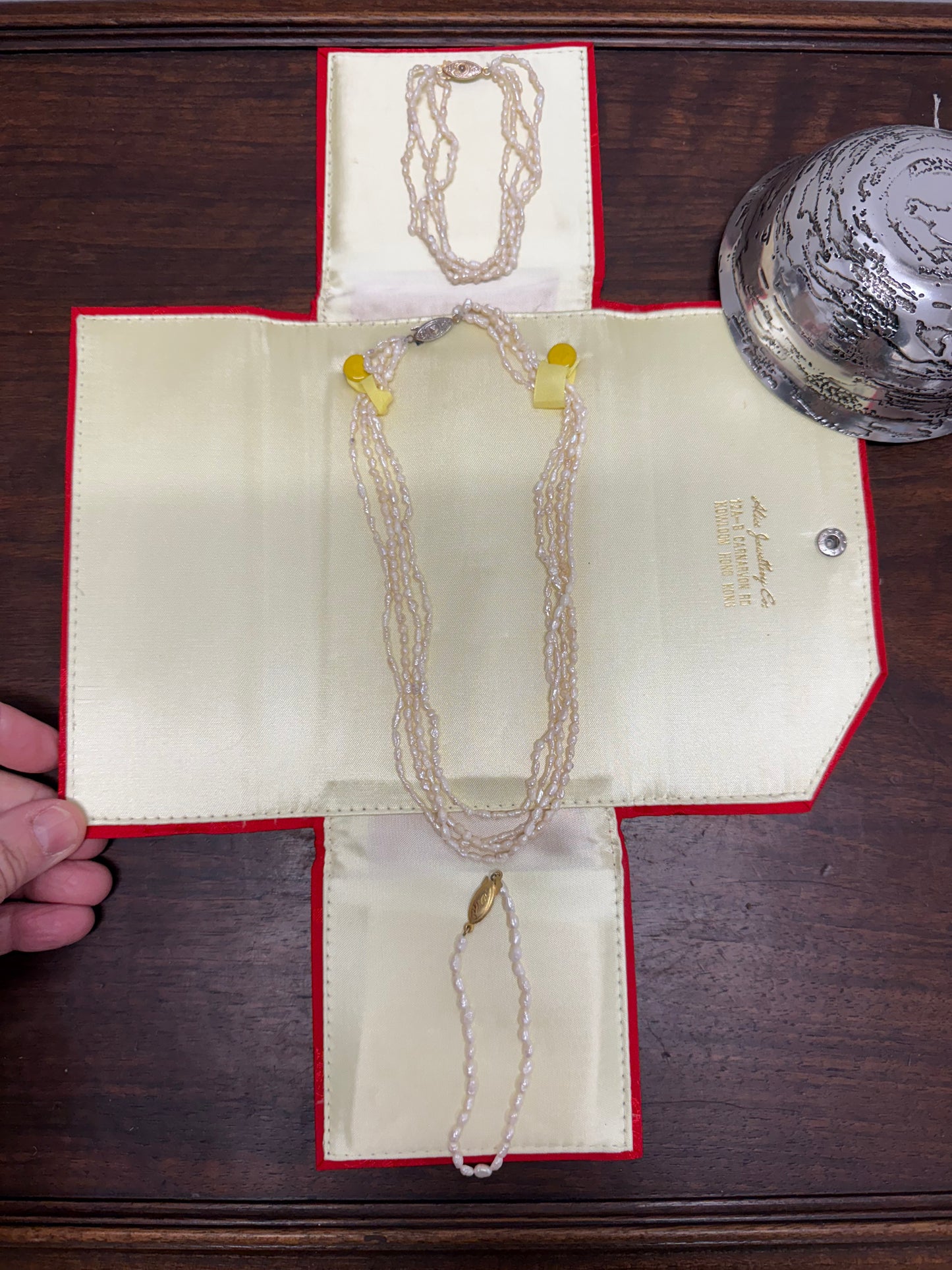 Vintage Set Of Rice Pearls In Original Box