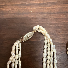 Vintage Set Of Rice Pearls In Original Box