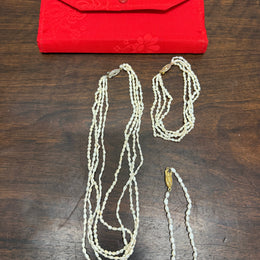 Vintage Set Of Rice Pearls In Original Box