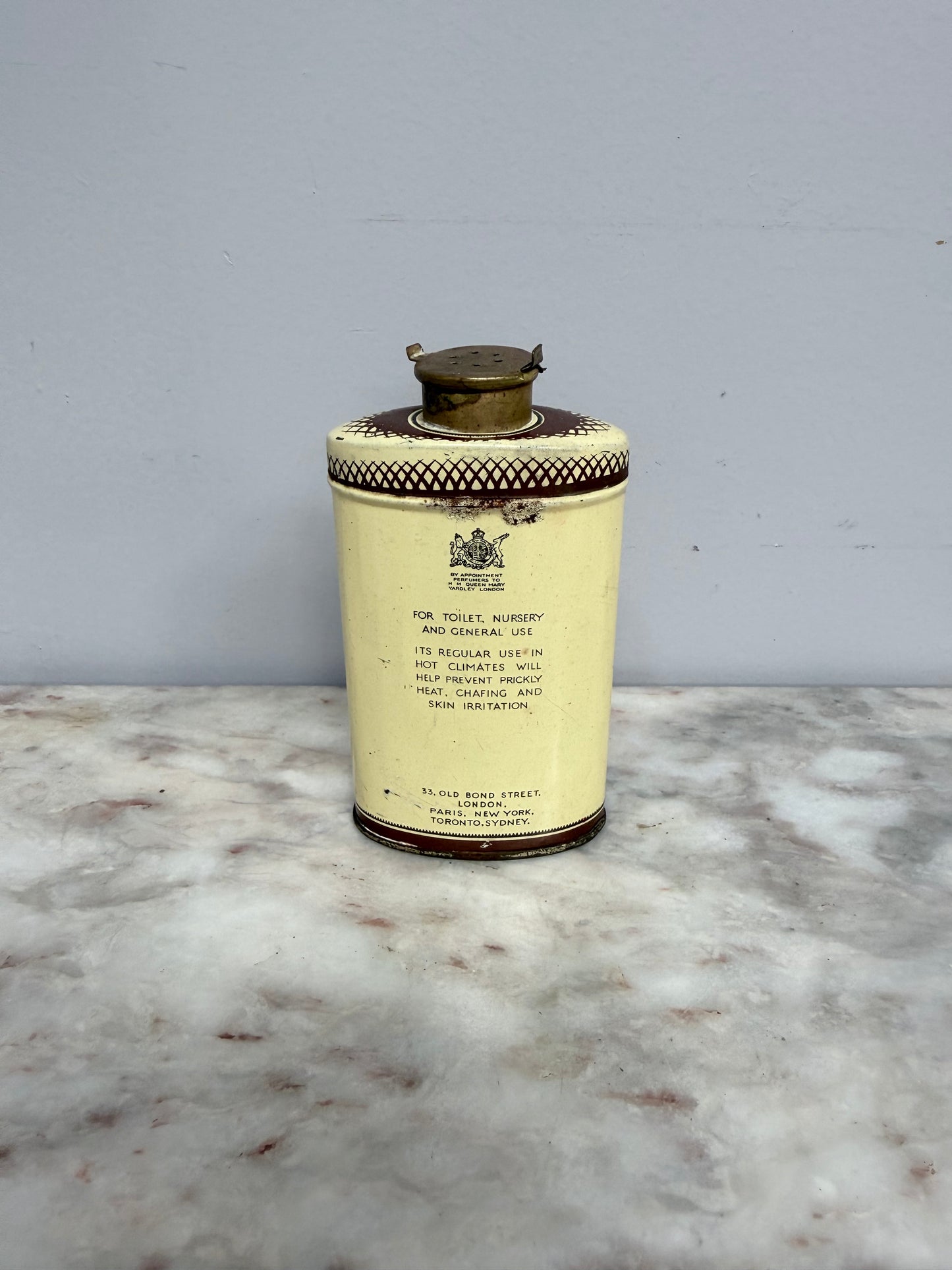 Vintage Yardley Talc Powder Tin