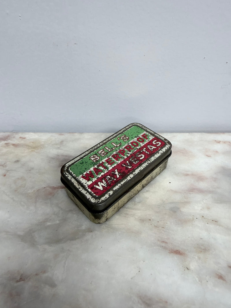 Vintage "Bell's" Wax Vesta Tin Containing Vesta's
