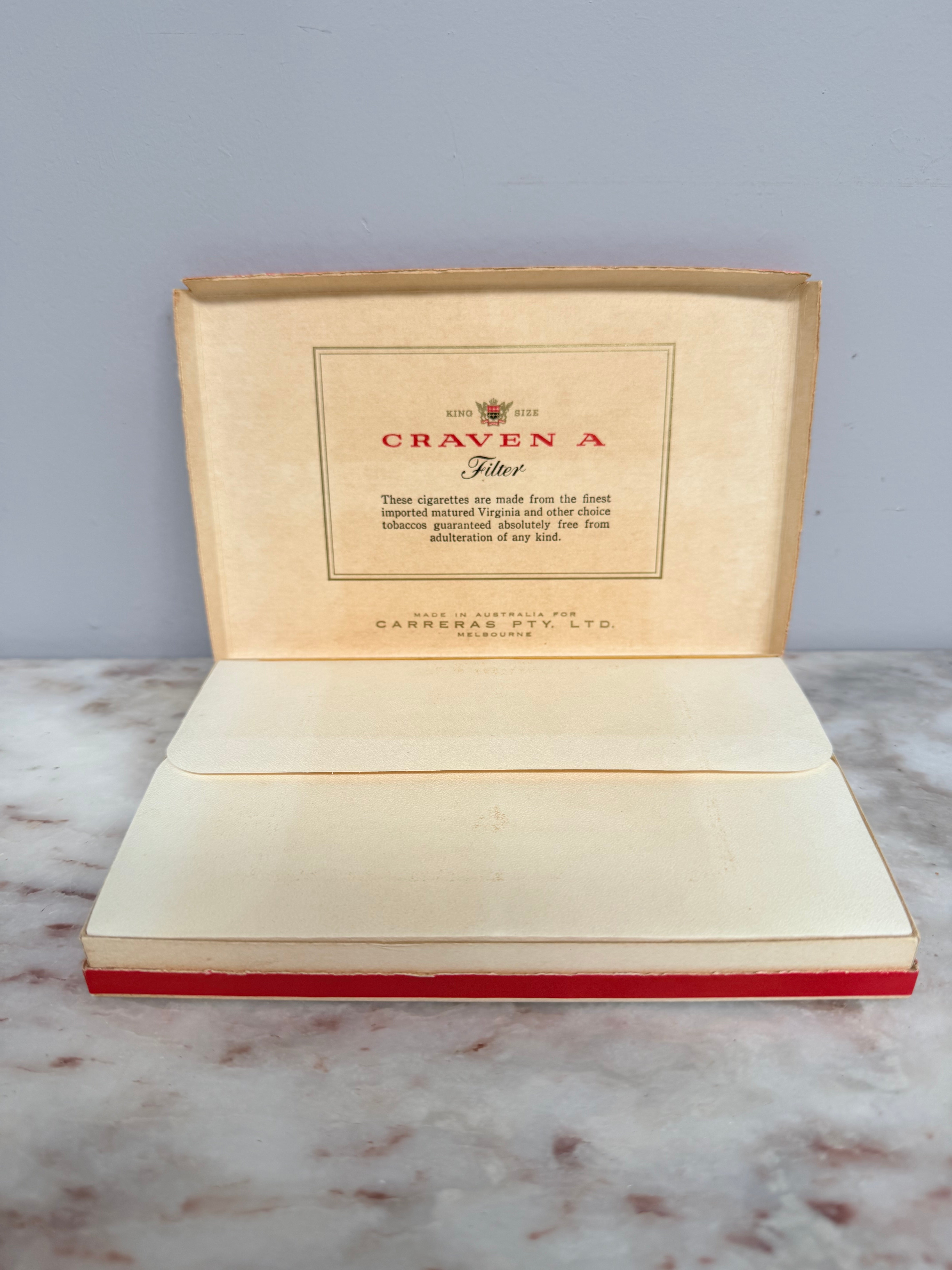 Rare Craven A King Size Cigarettes In Original Box | Antique & Vintage | Moonee Ponds Antiques | Australia Wide Delivery