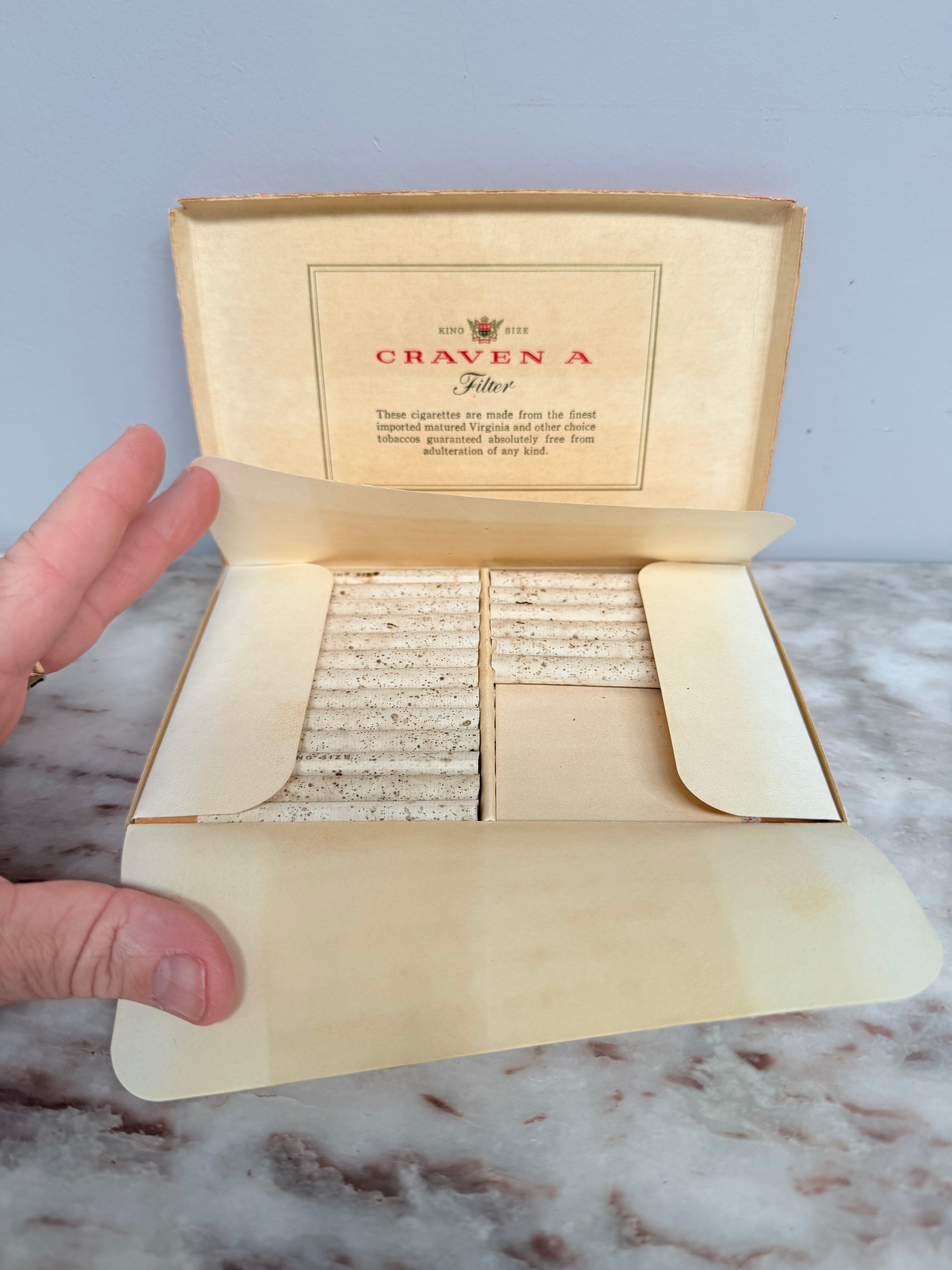 Rare Craven A King Size Cigarettes In Original Box | Antique & Vintage | Moonee Ponds Antiques | Australia Wide Delivery