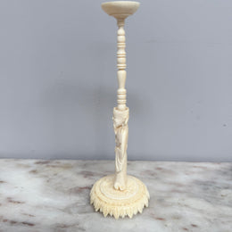 Antique Chinese Ivory Puzzle Ball On Stand