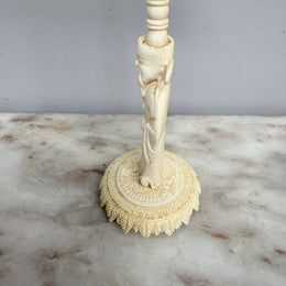Antique Chinese Ivory Puzzle Ball On Stand