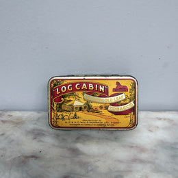 Vintage 'Log Cabin' Tobacco Tin