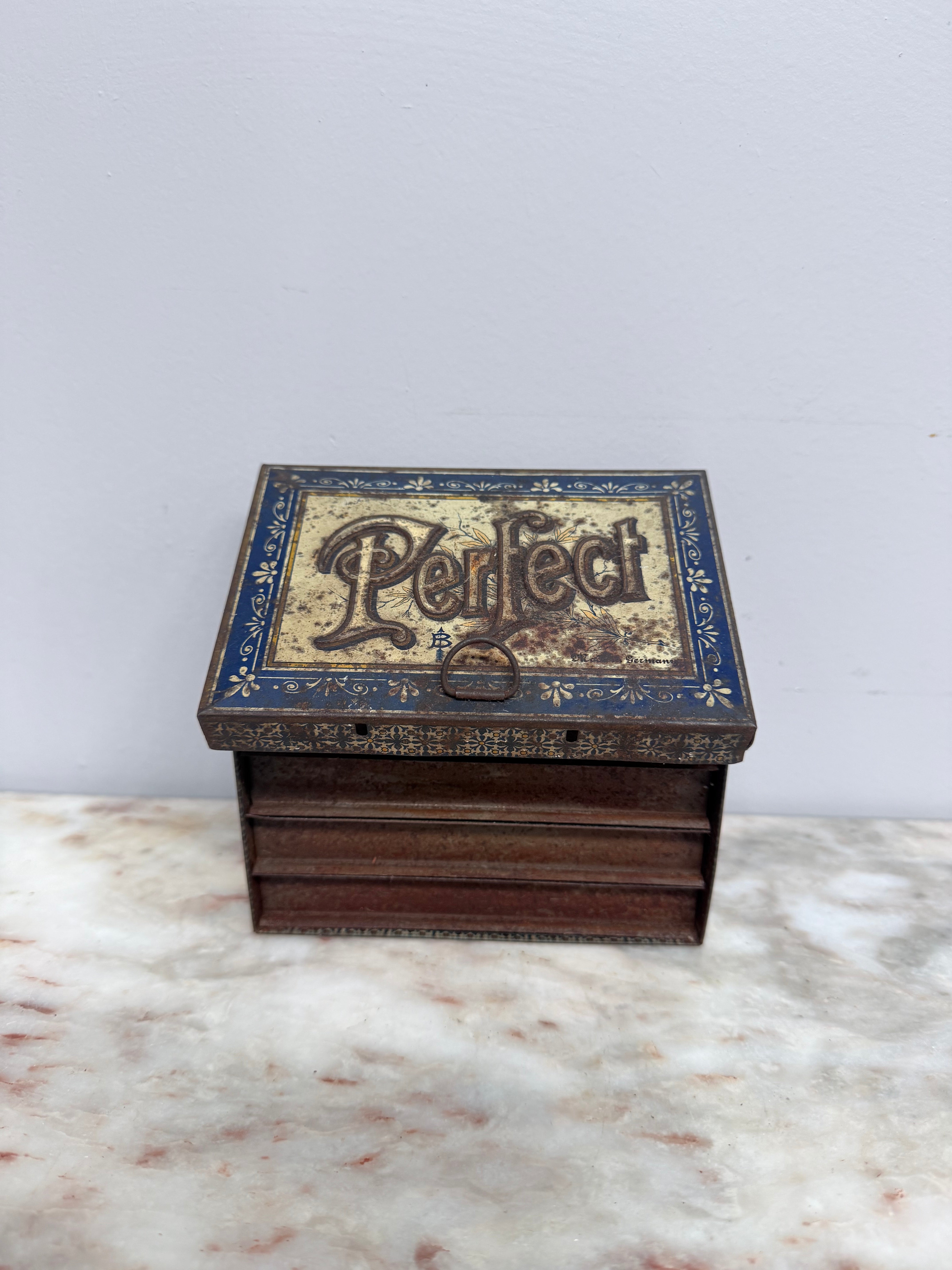 Vintage 'Perfect' Letter Press Tin