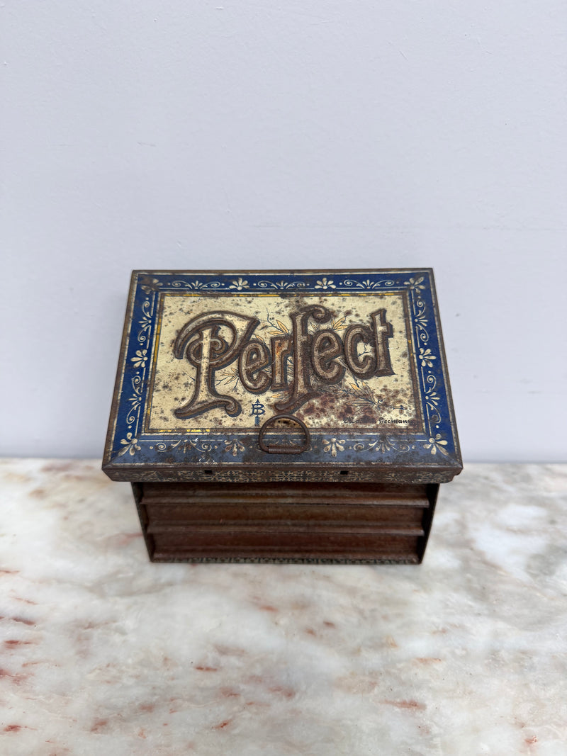 Vintage 'Perfect' Letter Press Tin