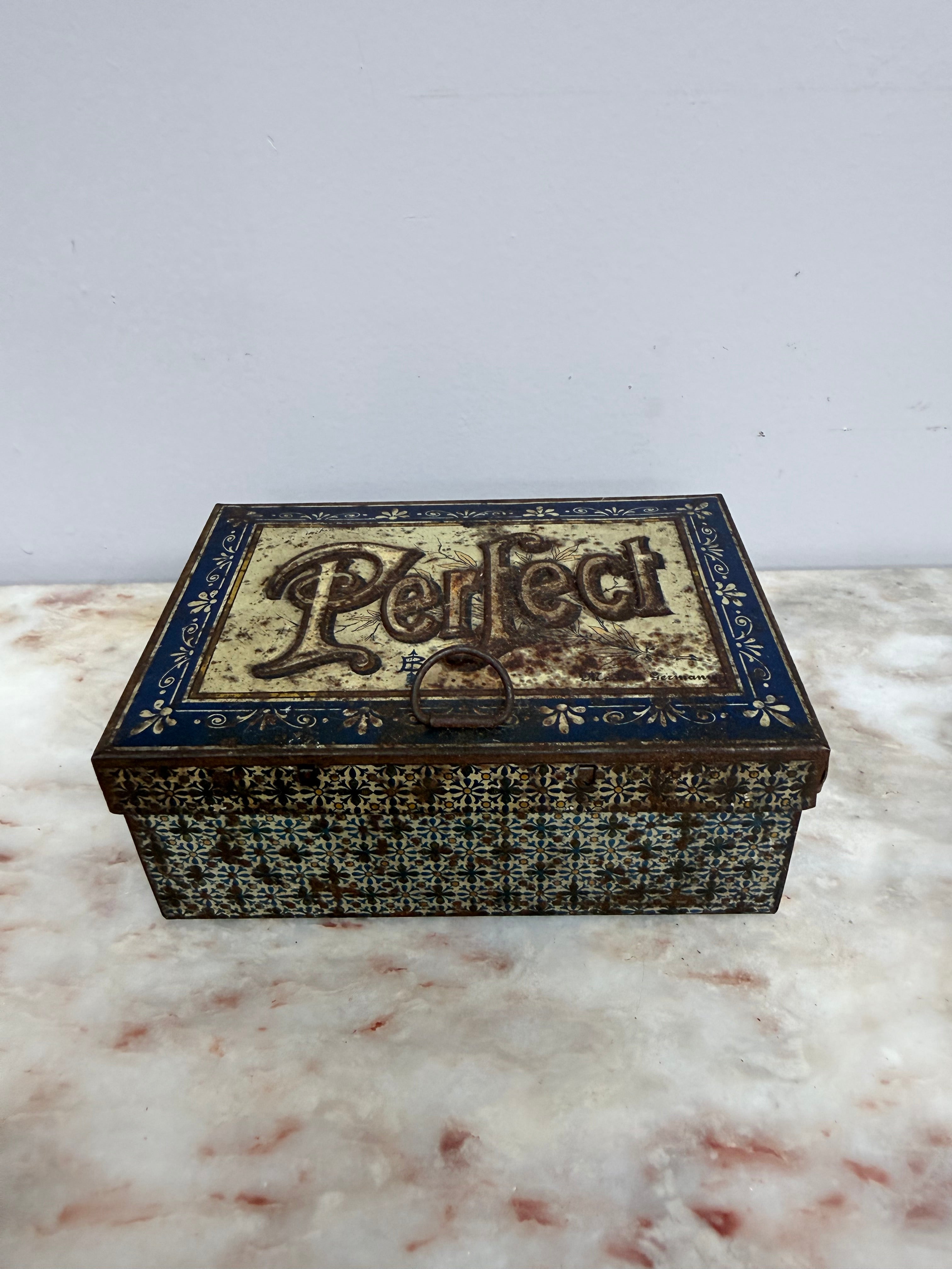 Vintage 'Perfect' Letter Press Tin