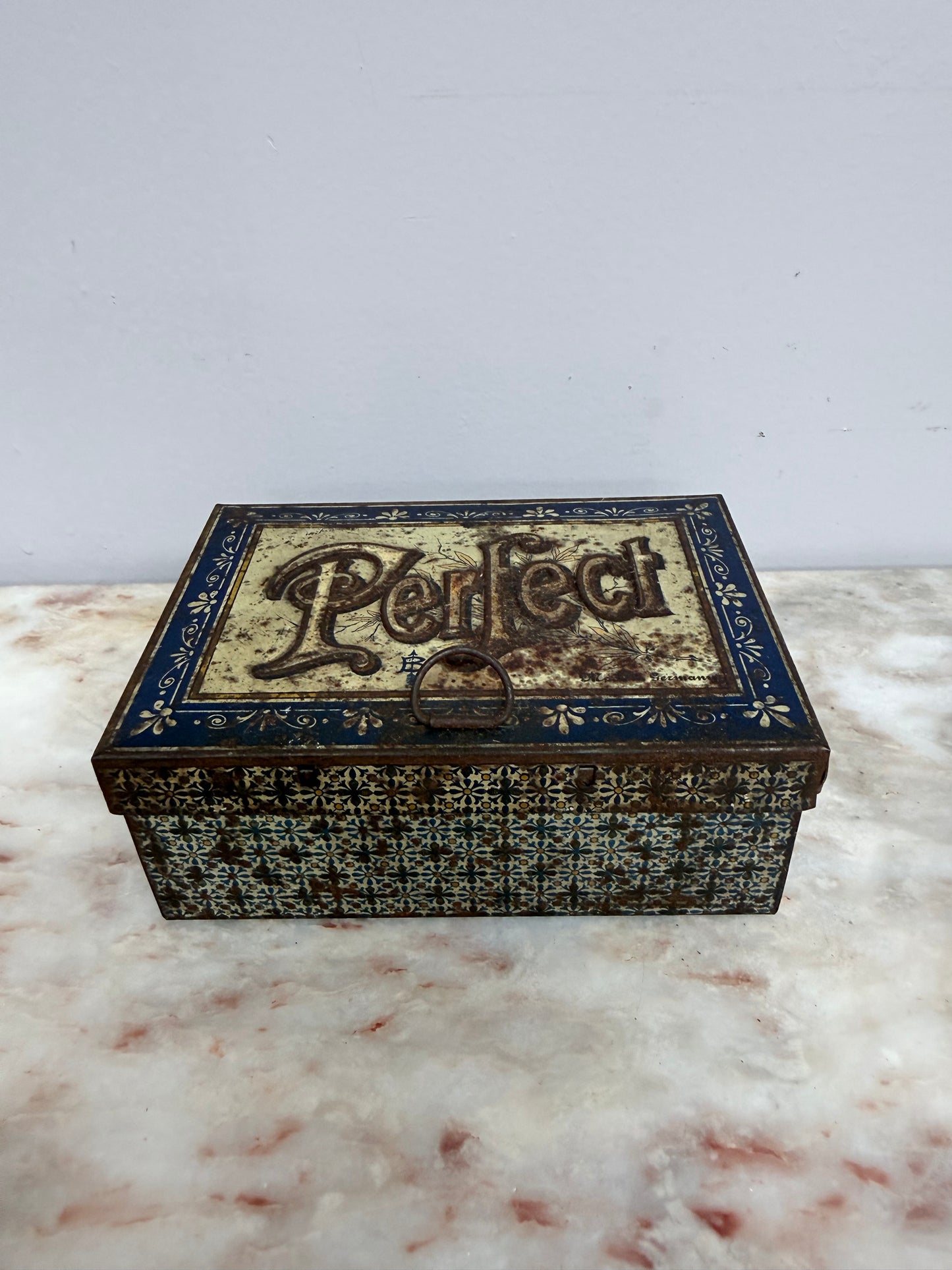 Vintage 'Perfect' Letter Press Tin