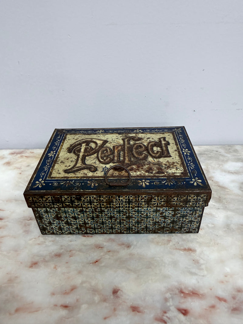 Vintage 'Perfect' Letter Press Tin