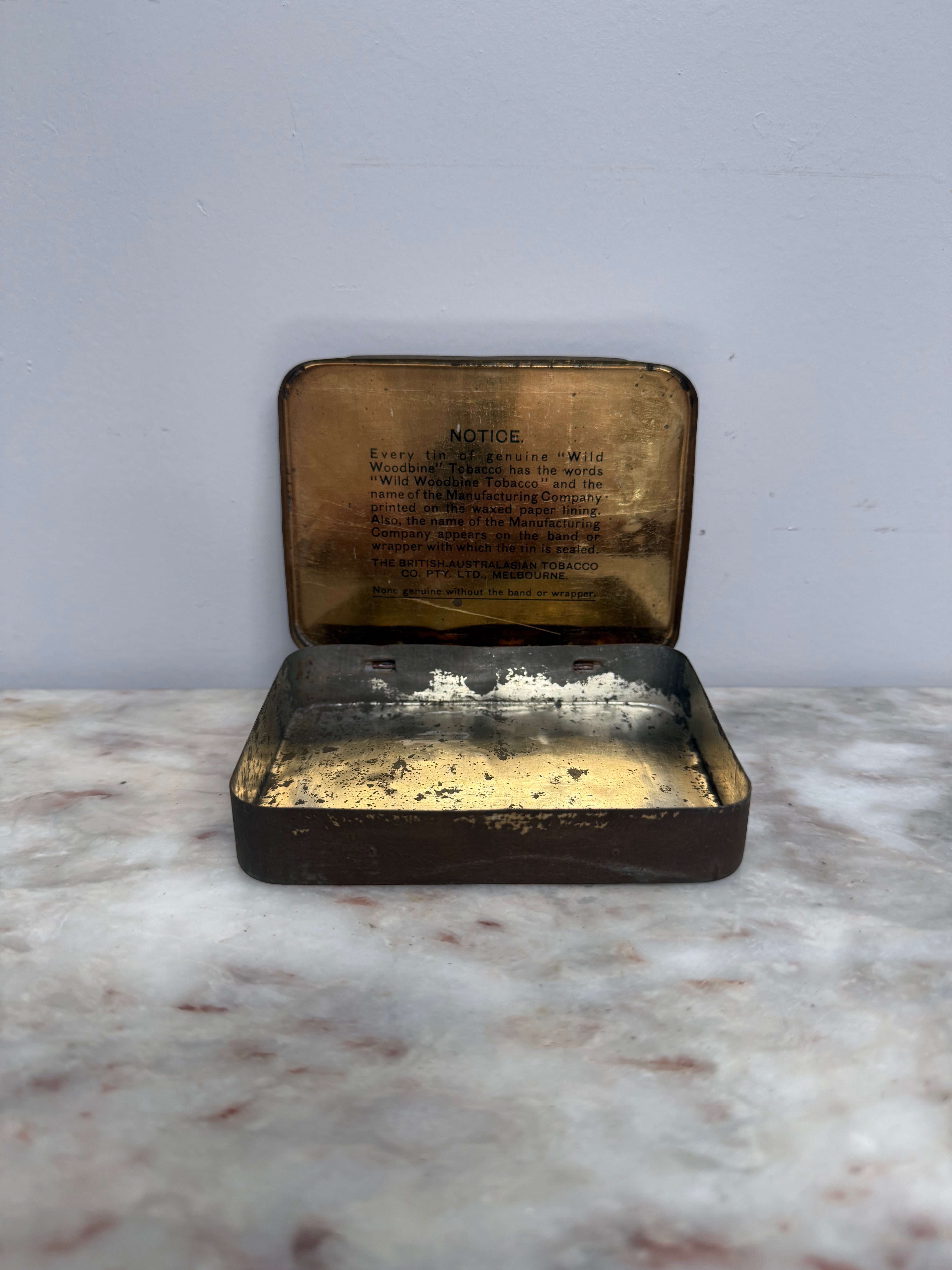Vintage 'Wild Woodbine' Tobacco Tin | Antique & Vintage | Moonee Ponds Antiques | Australia Wide Delivery