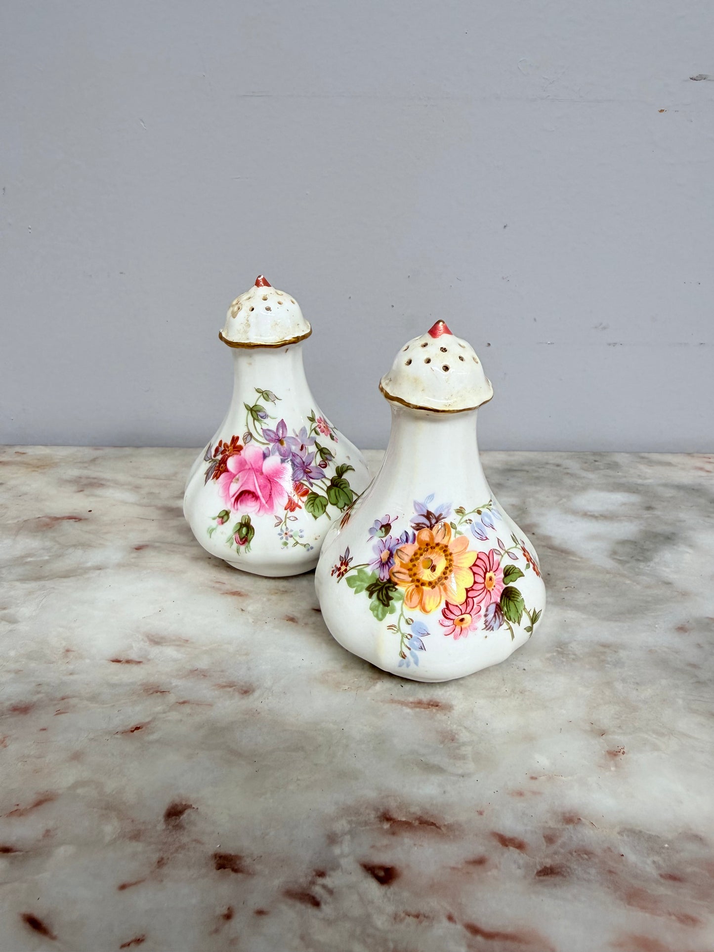 Vintage Royal Crown Derby Salt & Pepper Shakers