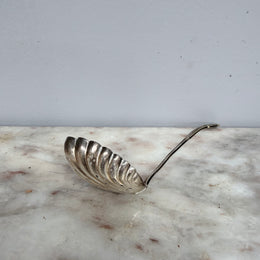 Antique Silver Plated Serving / Draining Spoon