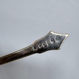 Antique Silver Plated Serving / Draining Spoon