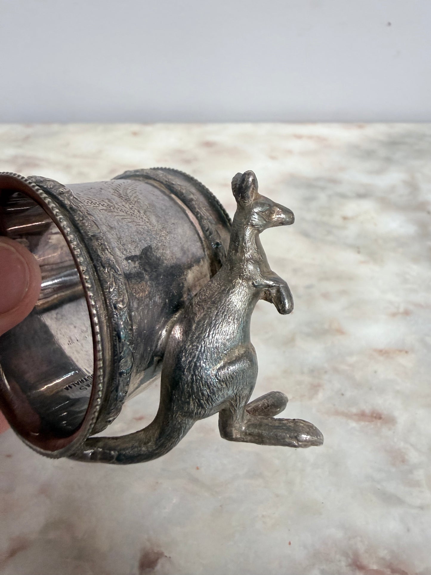Antique Stoke & Sons Australia Kangaroo Serviette Ring