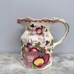 Antique Mason's Ironstone Fruit Basket Jug