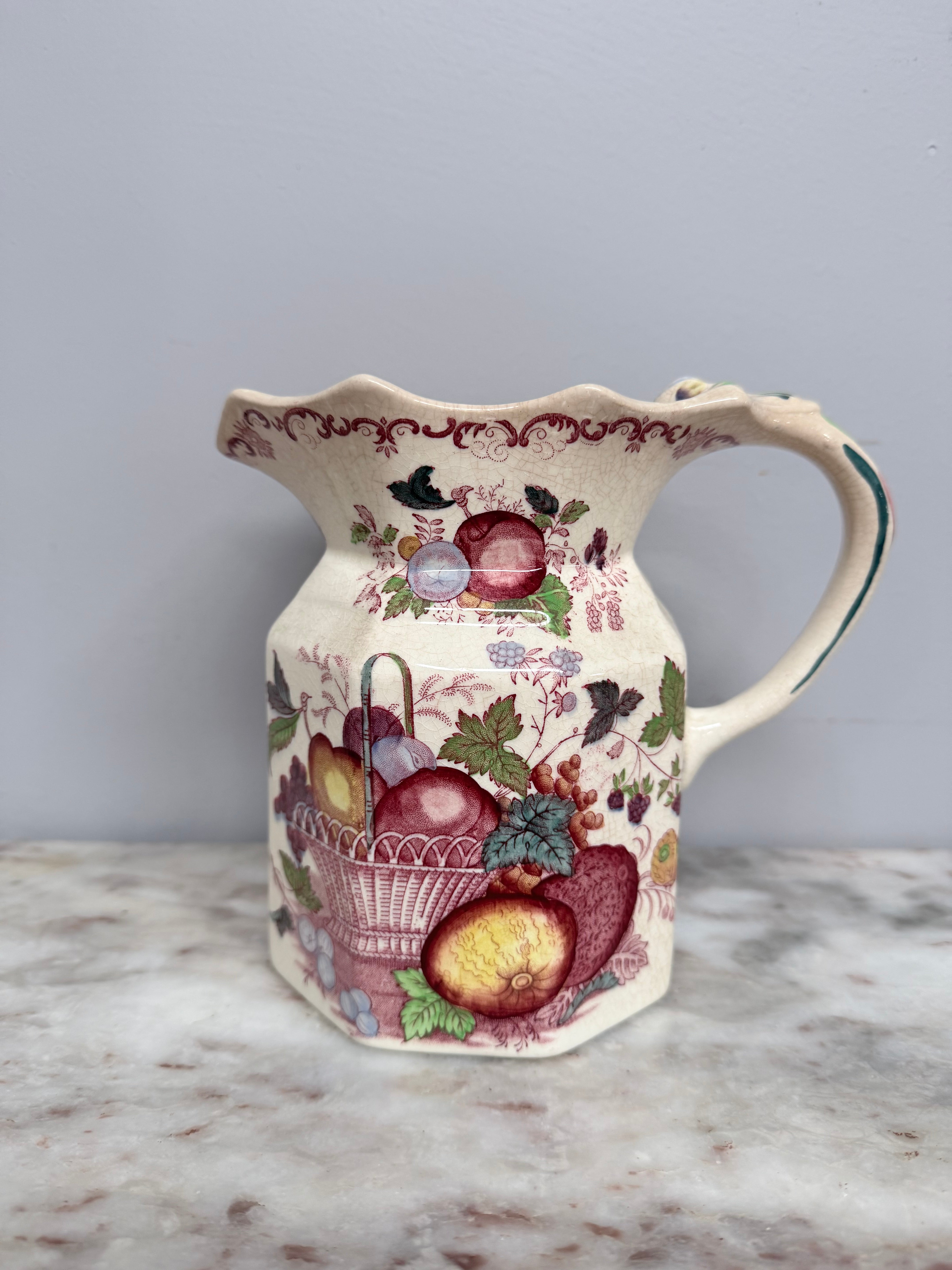 Antique Mason's Ironstone Fruit Basket Jug | Antique & Vintage | Moonee Ponds Antiques | Australia Wide