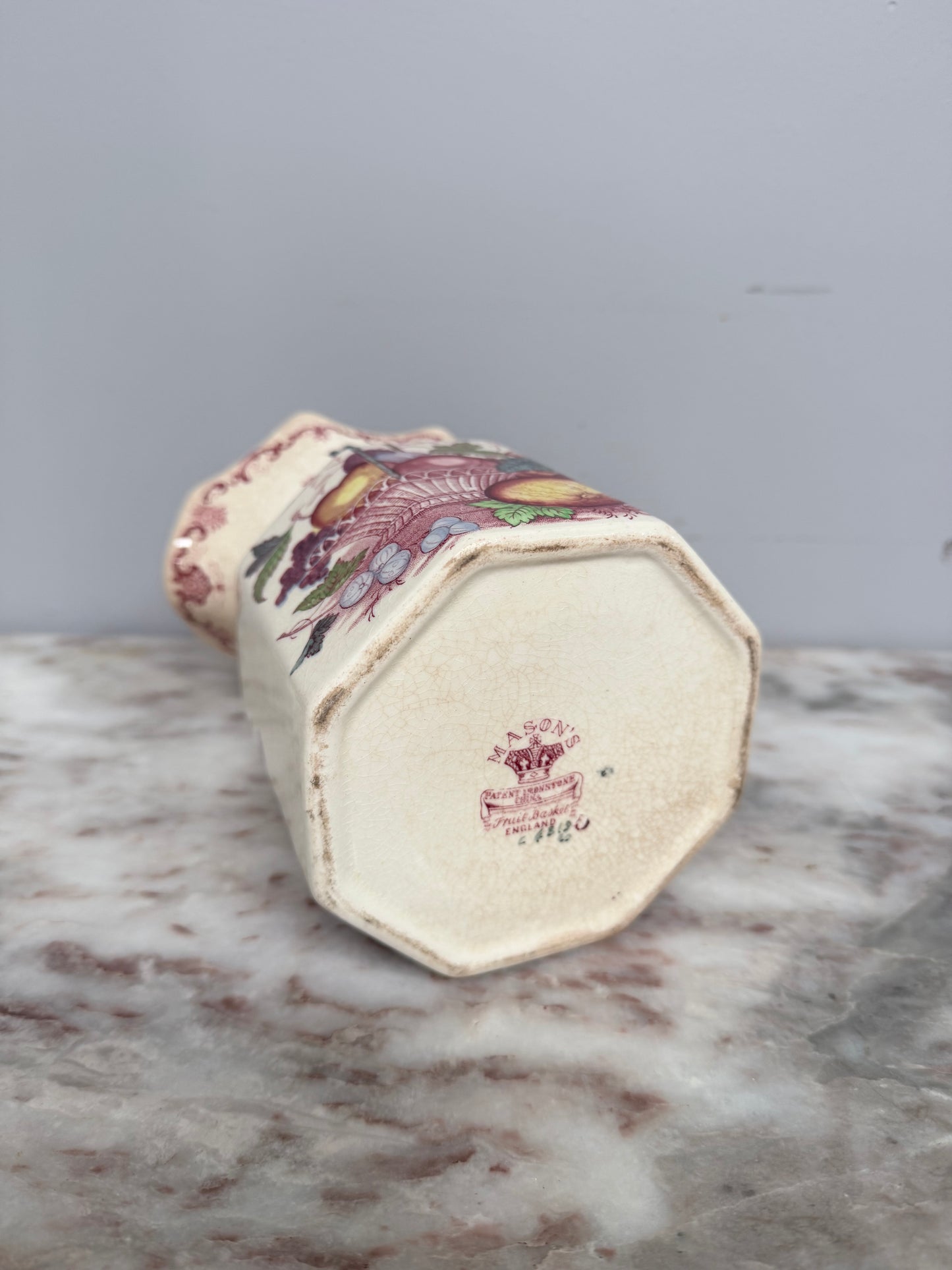 Antique Mason's Ironstone Fruit Basket Jug